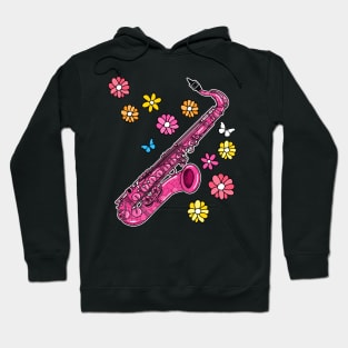 Mothers Day Saxophone Mom Female Saxophonist Hoodie